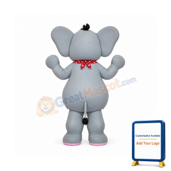 Grey & Pink Elephant Mascot Costume