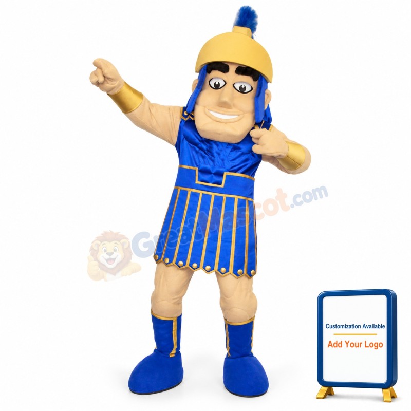 Happy Spartan Mascot Costume