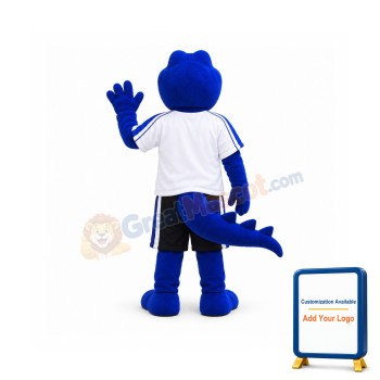 Blue Alligator Mascot Costume