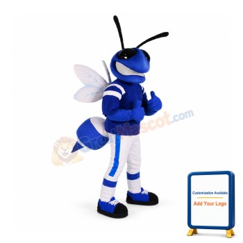 Blue Bee Mascot Costume