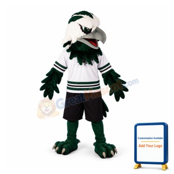 Green & White Eagle Mascot Costume
