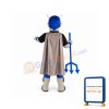 Grey & Blue Devil Mascot Costume