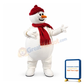 Cute Snowman Mascot Costume