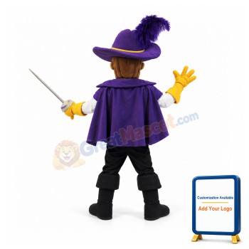 Purple Cavalier Mascot Costume