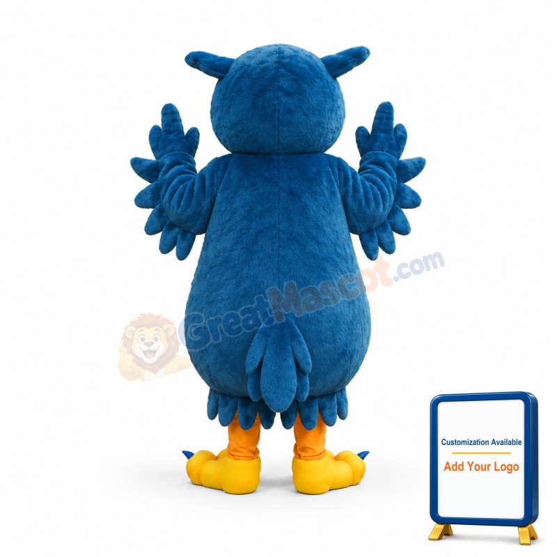 Blue Owl Mascot Costume