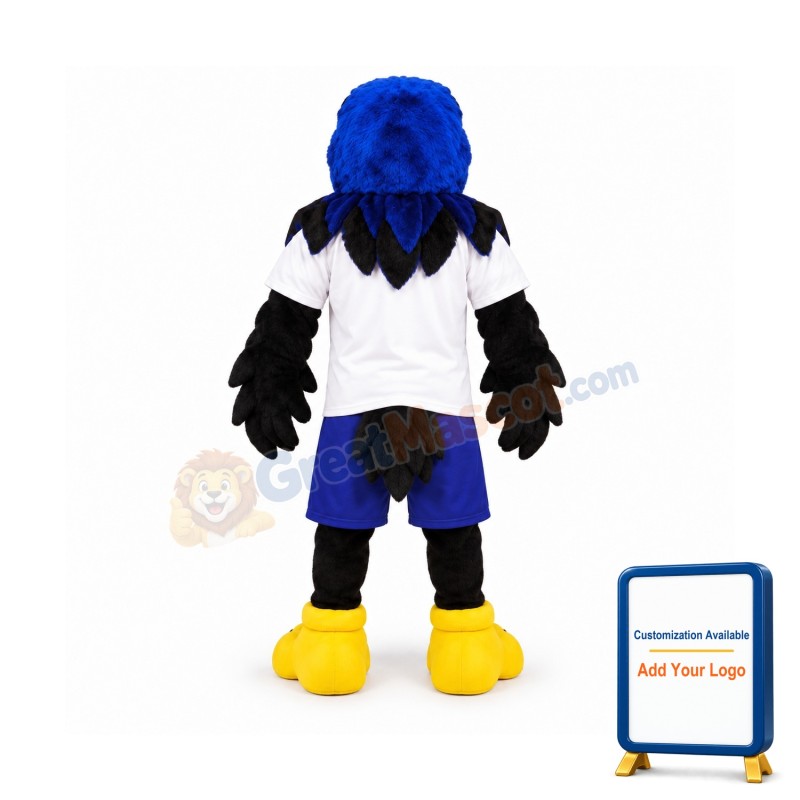 Blue Hawk Mascot Costume