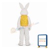 White Adult Easter Bunny Mascot Costume