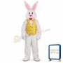 White Adult Easter Bunny Mascot Costume