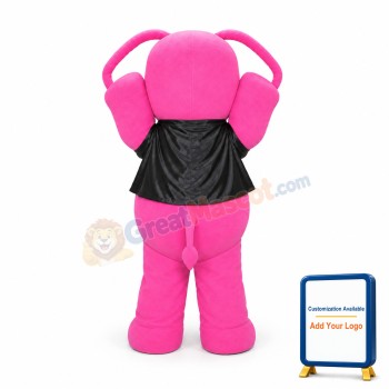 Fat Pink Elephant Mascot Costume