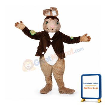 Brown Rabbit Mascot Costume