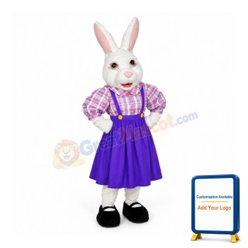 Lady Easter Bunny Mascot Costume