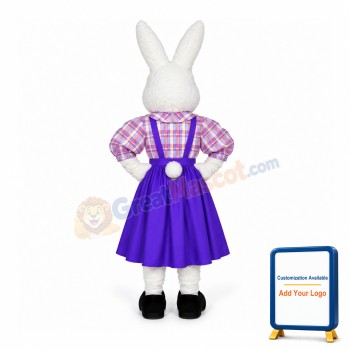 Lady Easter Bunny Mascot Costume