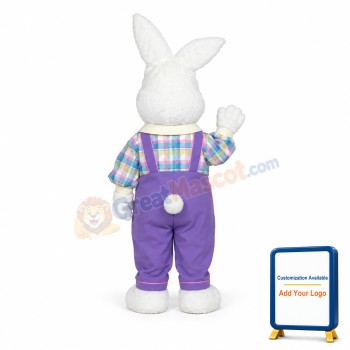 Fuzzy Bunny Mascot Costume