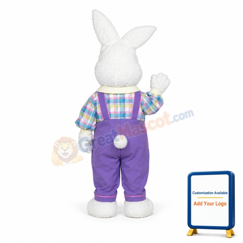 Fuzzy Bunny Mascot Costume
