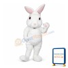 White Fuzzy Bunny Mascot Costume