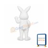 White Fuzzy Bunny Mascot Costume