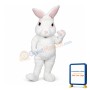White Fuzzy Bunny Mascot Costume