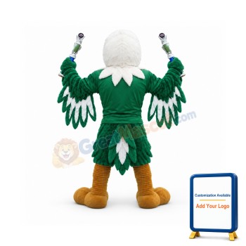 The Scrappy Green Eagle Mascot Costume