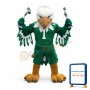 The Scrappy Green Eagle Mascot Costume