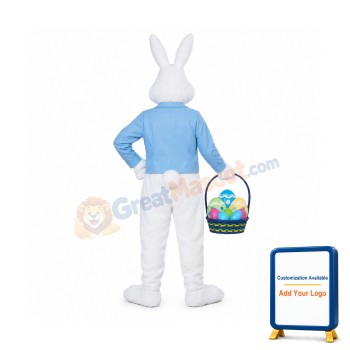 Blue Easter Bunny Mascot Costume