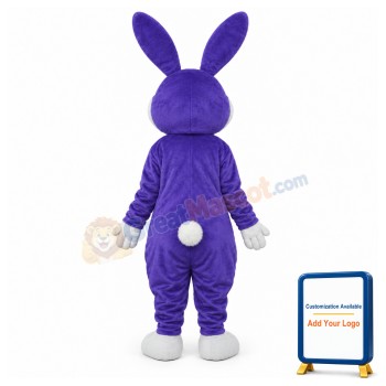 Purple Rabbit Plush Adult Mascot Costume
