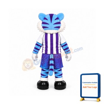 College Blue Tiger Mascot Costume