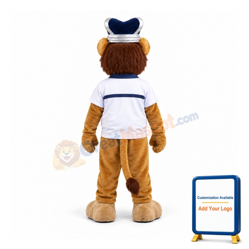 College King Lion Mascot Costume
