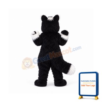 Black & White Cat Mascot Costume