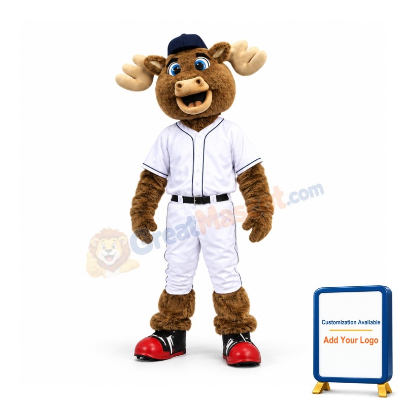 Baseball Moose Mascot Costume