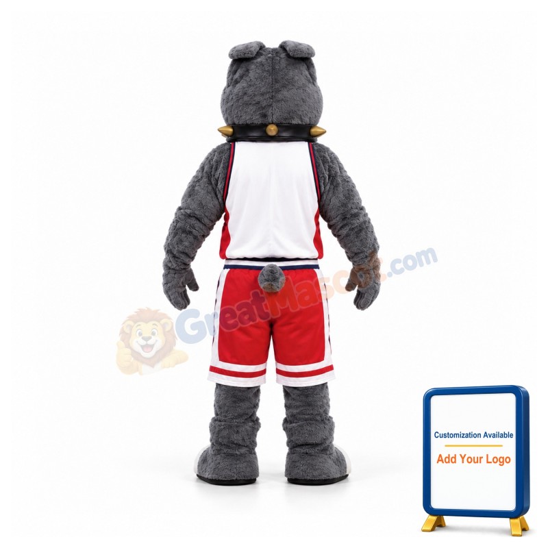 Cute College Bulldog Mascot Costume