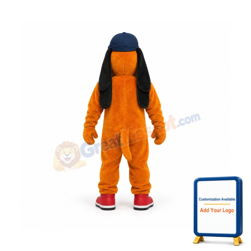 College Hound Dog Mascot Costume