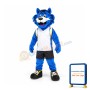 Blue Furry Tiger Mascot Costume