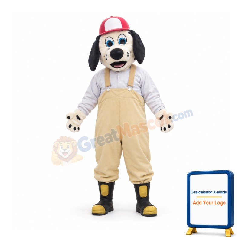 The Fire Chief Dalmatian Dog Mascot Costume
