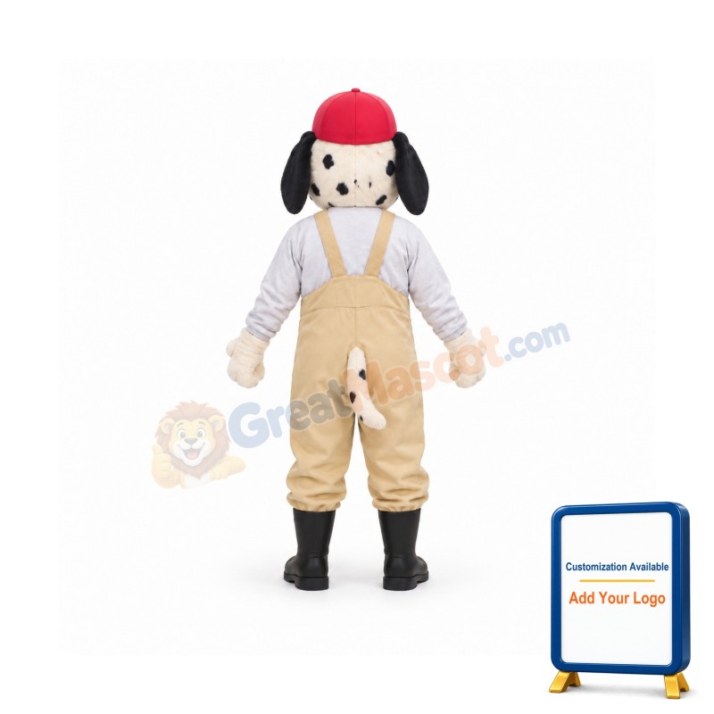 The Fire Chief Dalmatian Dog Mascot Costume