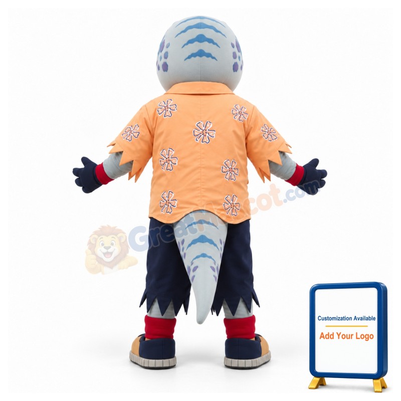 College Shark Mascot Costume