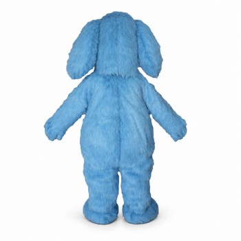 Blue Furry Dog Mascot Costume