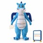 Blue Dinosaur Mascot Costume