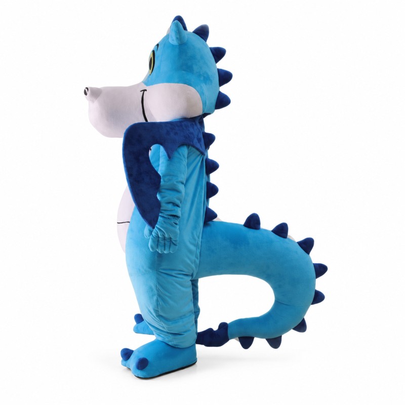 Blue Dinosaur Mascot Costume