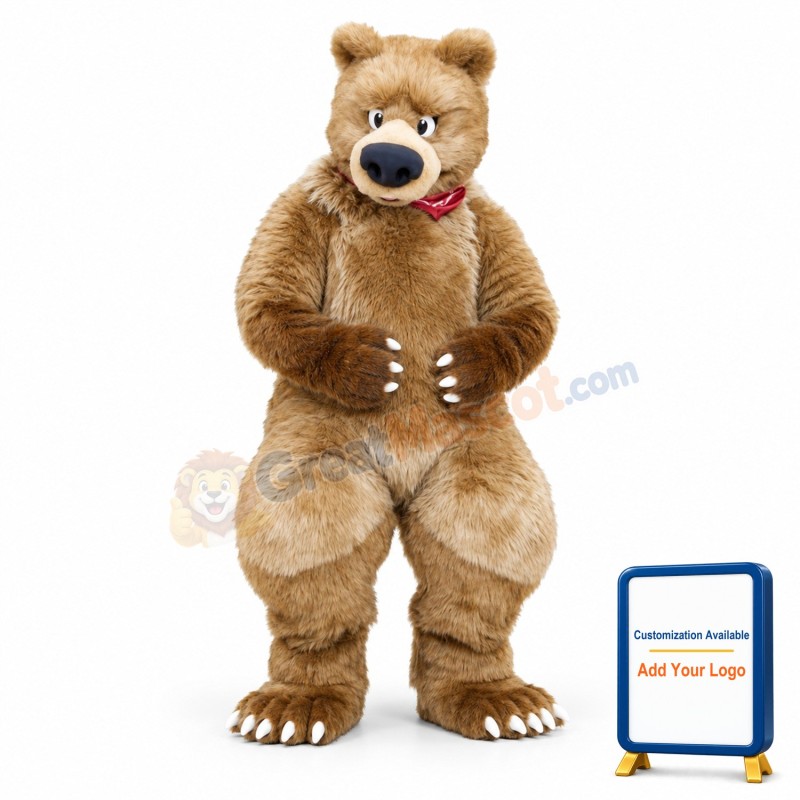 Thinker Bear Mascot Costume