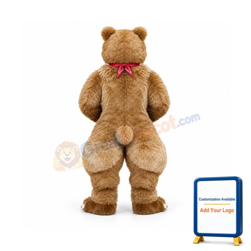 Thinker Bear Mascot Costume