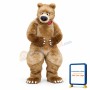 Thinker Bear Mascot Costume