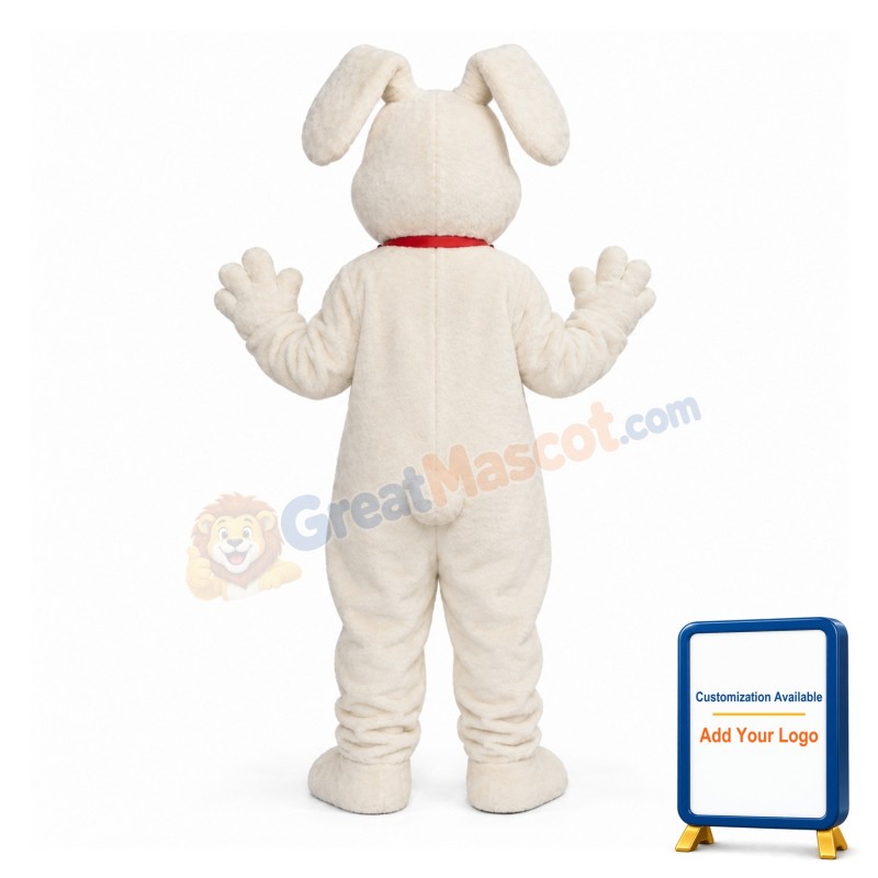 White Lightweight Rabbit Mascot Costume