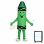Green Crayon Mascot Costume