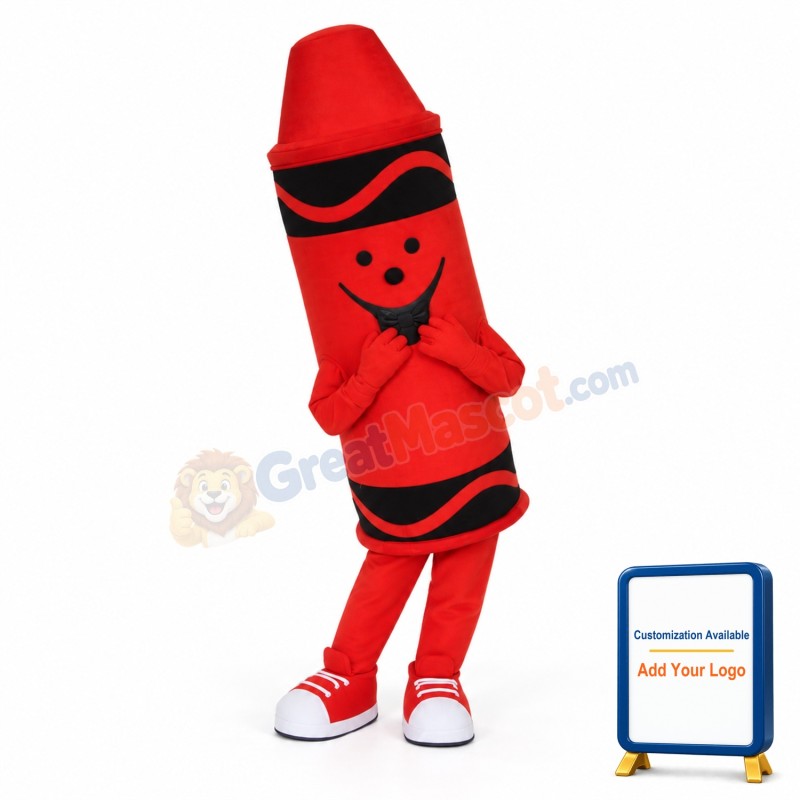 Red Crayola Mascot Costume