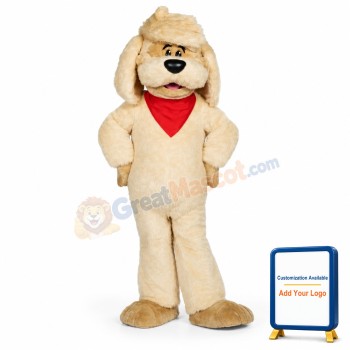 Cute Lightweight Yellow Dog Mascot Costume