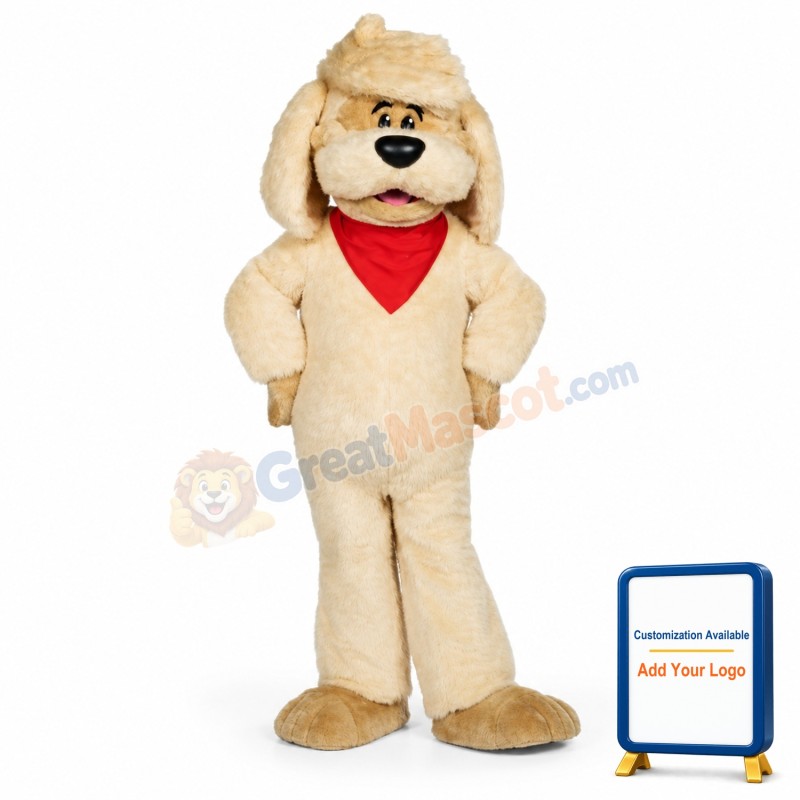 Cute Lightweight Yellow Dog Mascot Costume