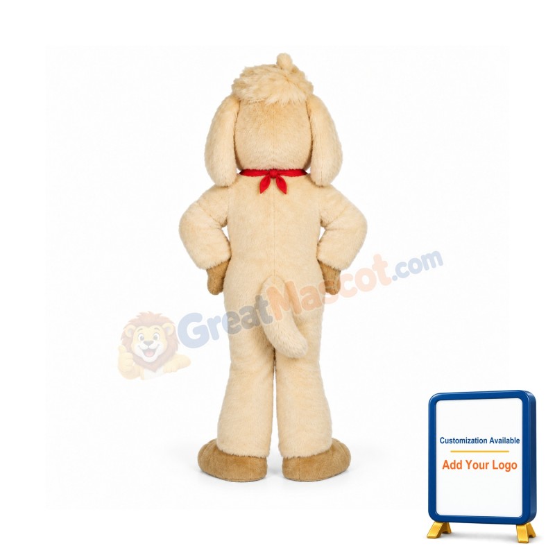 Cute Lightweight Yellow Dog Mascot Costume