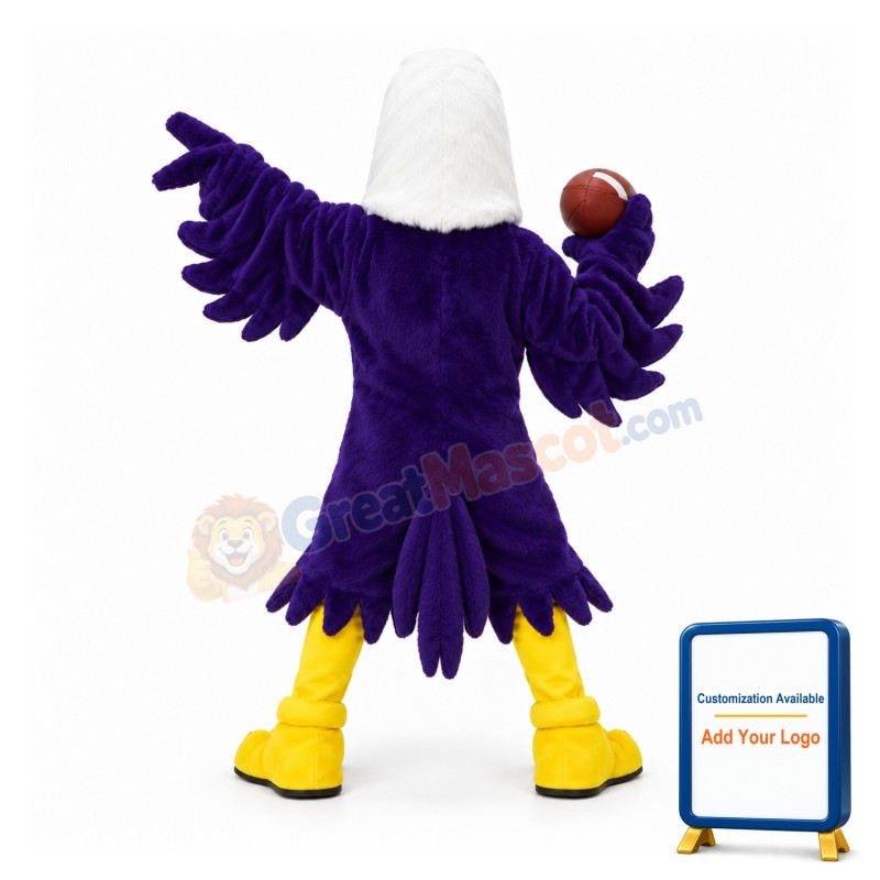 University Purple Eagle Mascot Costume