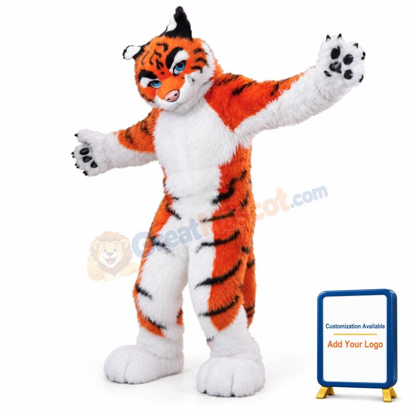 Furry Tiger Mascot Costume