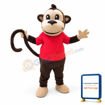 College Happy Monkey Mascot Costume